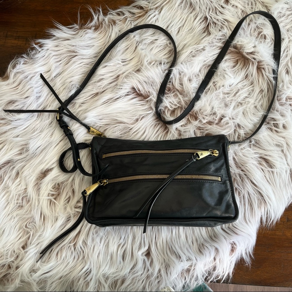 Black Leather Crossbody Purse - HOBO brand